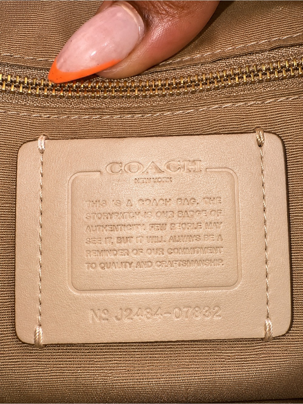 Coach Brown Signature Canvas Shoulder Bag with Cream Accents and Gold Hardware - Picture 2 of 4